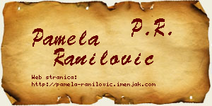 Pamela Ranilović vizit kartica